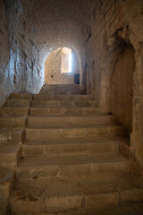 Loarre Castle, Romanesque Castle and Abbey near the town of the same name, Huesca Province in the Aragon autonomous region of Spain. It is one of the oldest castles in Spain, on a Summer Day