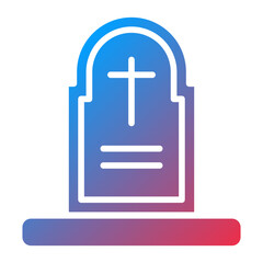 Obraz premium Cemetery Icon Style