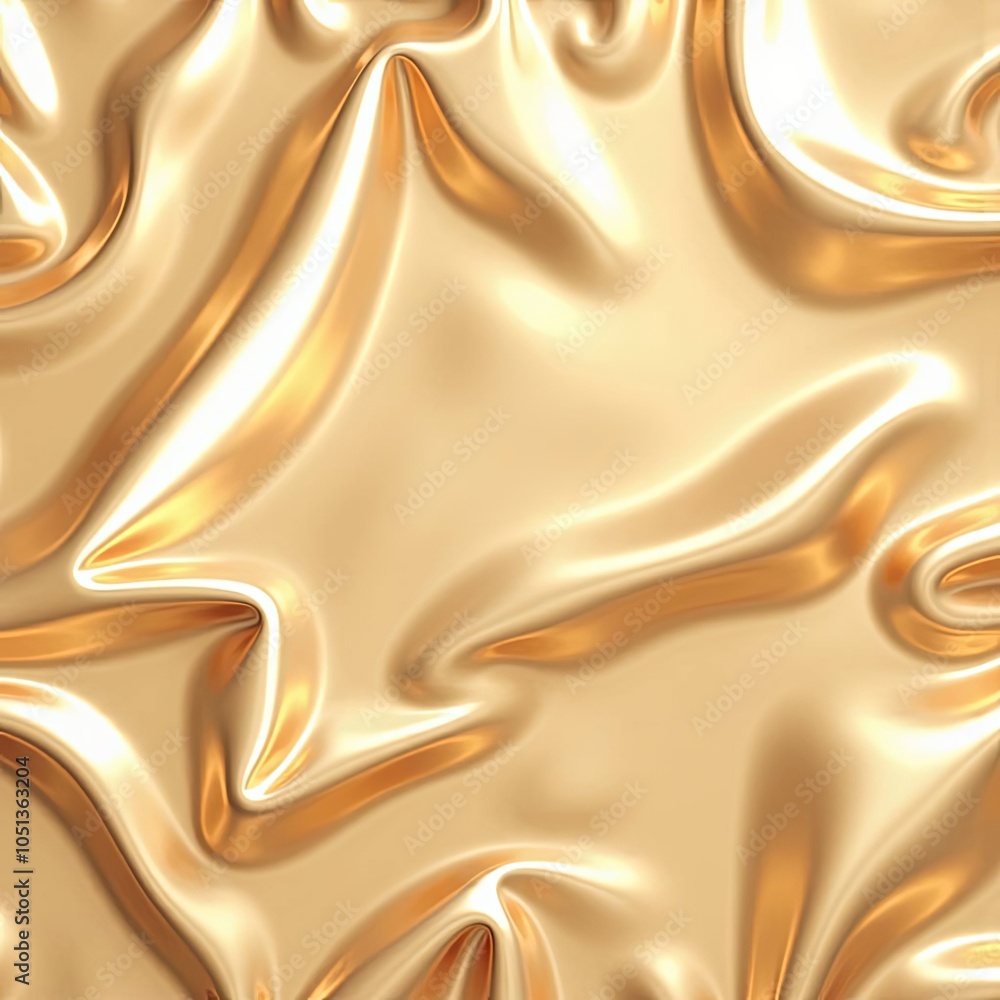 Poster a piece of fabric with a pattern of orange and white. the fabric is smooth and shiny, and it looks l