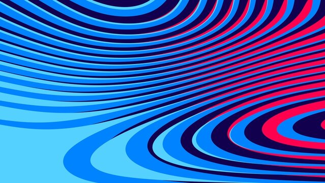 Fototapeta Abstract background with smooth, curved lines in blue and red, creating a dynamic, flowing visual effect and unique visual composition.