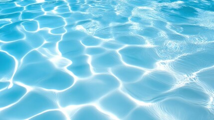 Fototapeta premium Blue water ripples and reflections. AI.