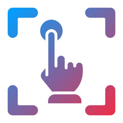 Obraz premium Fingerprint Scanning Icon Style