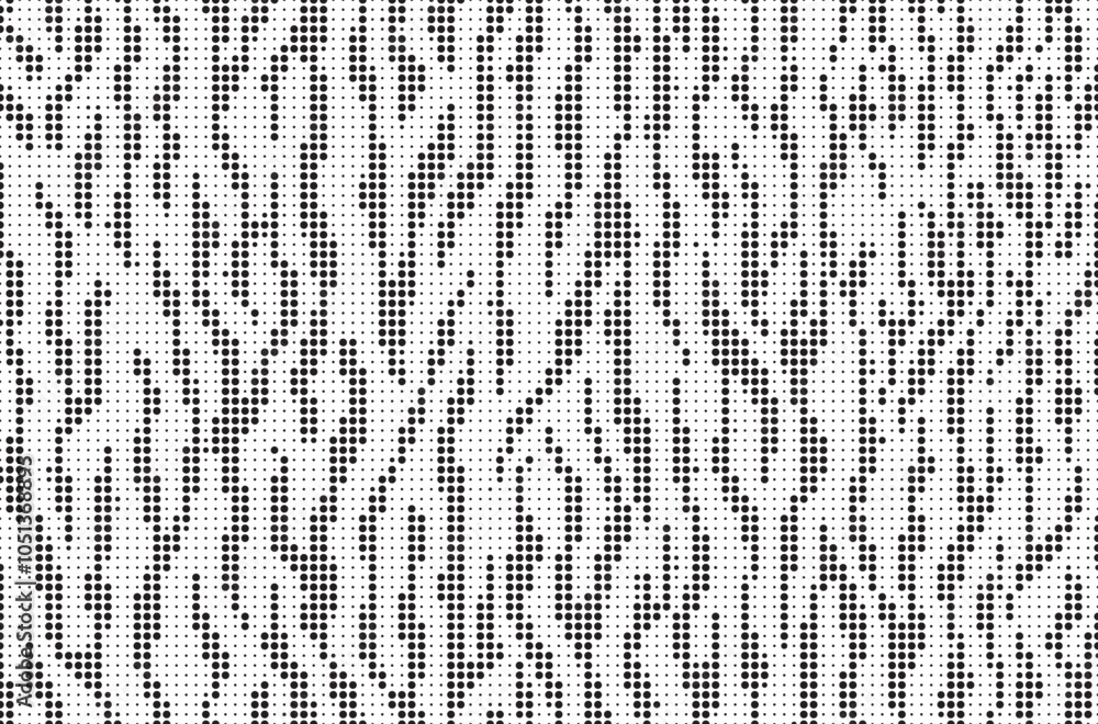 Poster Halftone trendy zebra skin pattern background vector. Animal fur dotted vector background. Abstract seamless zebra stripe pattern.