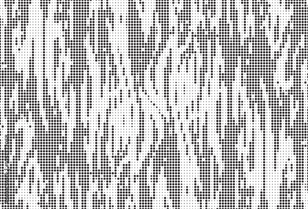 Aufkleber Halftone trendy zebra skin pattern background vector. Animal fur dotted vector background. Abstract seamless zebra stripe pattern.