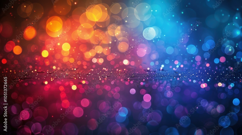 Poster abstract bokeh background with vibrant colors. ai.