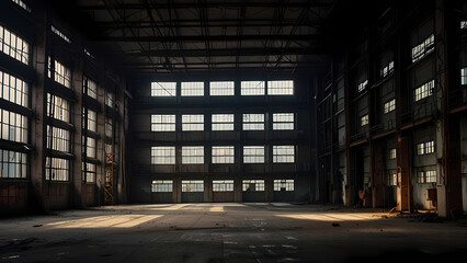 Fototapeta premium Large Industrial Factory Building