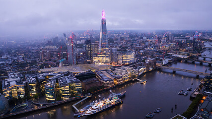 Bustling cityscape of London, UK