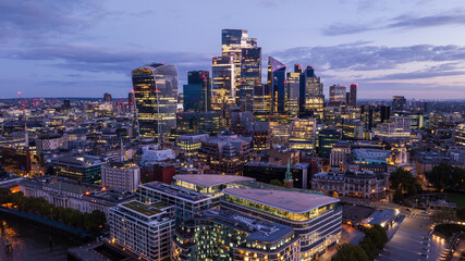 Bustling cityscape of London, UK