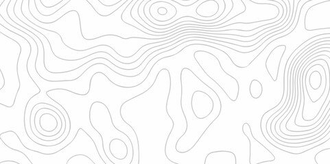 Topographic map background geographic line map with seamless ornament design. The black on white contours vector topography stylized height of the lines map.	
