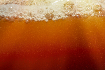 Empty background with foam bubbles in slight blur at high magnification. Background with close-up...