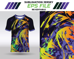 Colorful design Jersey & T-shirt for sublimation and digital print