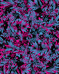 colorful fabric pattern and floral motifs 