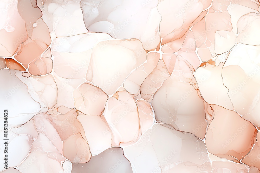 Poster elegant abstract watercolor art in soft peach and cream tones, creating a calming and artistic backg