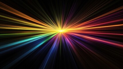 Abstract Rainbow Light Burst