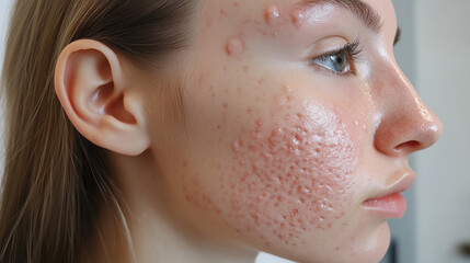  Acne skin 