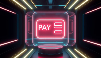 Obraz premium Neon Sign Displaying 