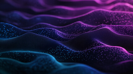 Obraz premium A purple and blue wave with a lot of dots