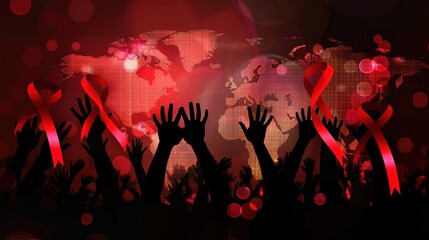 World AIDS Day Background Concept - a meaningful and important visual. The World AIDS Day background concept presents a poignant and significant awareness-raising scene.