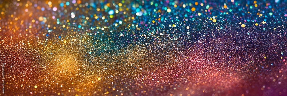 Poster a colorful background with many small dots of different colors. the background is a mix of red, yell