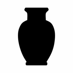 silhouette of a decorative flower vase without flowers