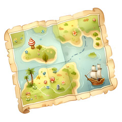 Cute Pirate Clipart, Pirate Ship Clipart, Treasure Island, pirate graphics, Treasure Clipart, Watercolor Clipart, Card Making, Scrapbooking