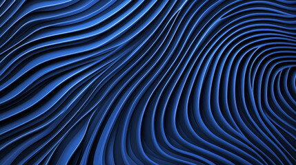 Obraz premium Abstract blue wavy lines pattern background texture. 3D rendered blue textured wallpaper for graphic design and print