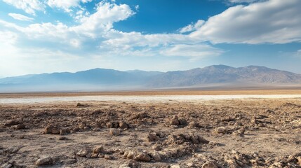 Lithium rich rock arid landscape symbolizes valuable lithium resources