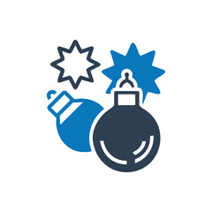 Obraz premium Bomb icon on white background