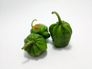 Isolated Scotch Bonnet on white