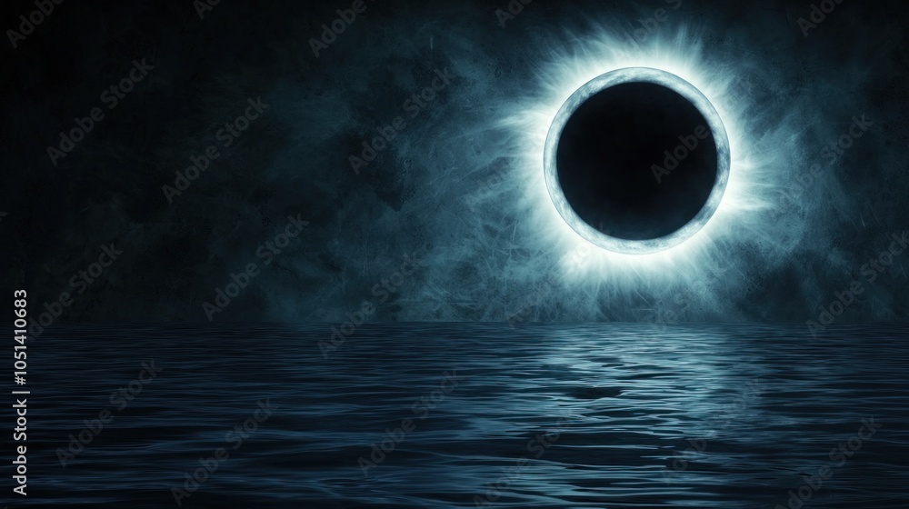 Poster the mesmerizing moment of totality a captivating experience during a high-quality eclipse over tranq