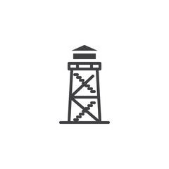 Naklejka premium Fire watch tower vector icon