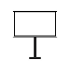 Billboard blank isolated on transparent background.