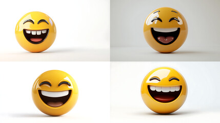 Obraz premium 3D emoji of a laughing face