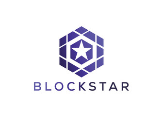Fototapeta premium Creative and innovative block star logo design