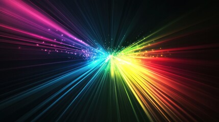 Obraz premium Abstract Colorful Light Burst