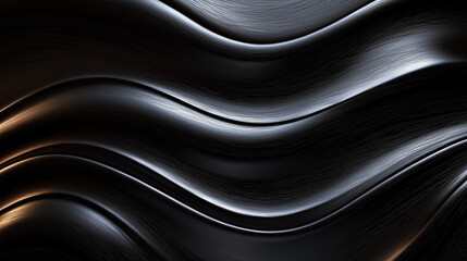 Fototapeta premium Ebony wood texture with wavy pattern and dark shine