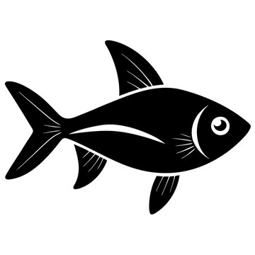 recommend clip art: bloodfin  tetra fish on white 