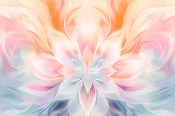 Obraz premium abstract illustration embodies mindfulness meditation with gentle swirling patterns in pastel soothing hues