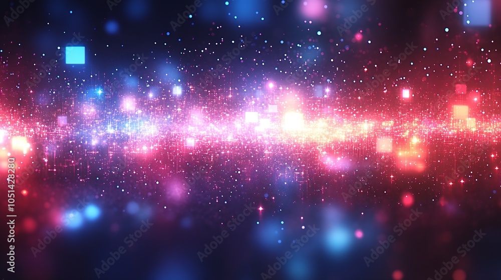 Leinwandbilder captivating abstract background with neon lights and blurred bokeh in energetic colors : generative 