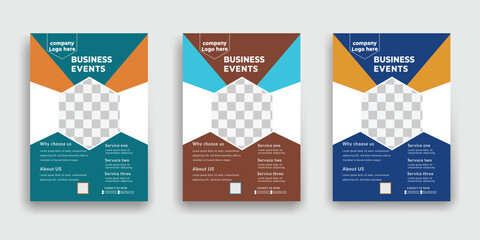 Corporate business flyer design layout vector.