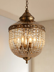 Obraz premium chandelier on the ceiling , luxury ceiling lamp 