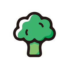 Broccoli outline icon for graphic design, apps and websites