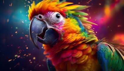 Parrot dancing excitedly to upbeat, fun music, cute pet