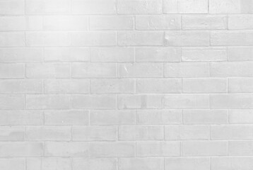 Fototapeta premium Blank white brick wall background, abstract white brick wall pattern background