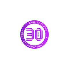 years anniversary logo design for celebrations