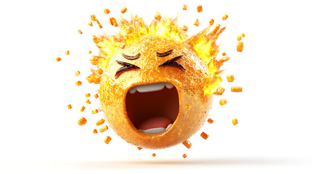 3D exploding head emoji