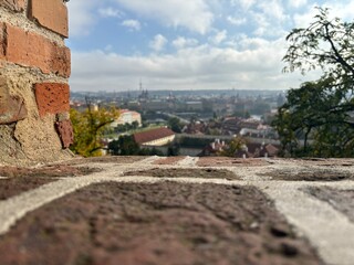 View from upper to downtown in Prague, Czech Republic