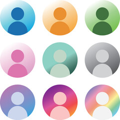 プロフィールアイコン　グラデーション　セット