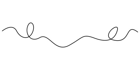 Abstract minimalist doodle on white isolated background. Continuous one line drawing. Vector Illustration, Continuous one line drawing of swoop wave and swash. Doodle vector illustration.
