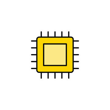 recommend clip art: CPU vector icon isolated on white background